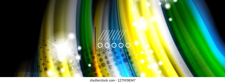 Fluid liquid wave pattern, vector background