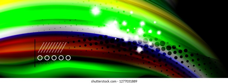 Fluid liquid wave pattern, vector background
