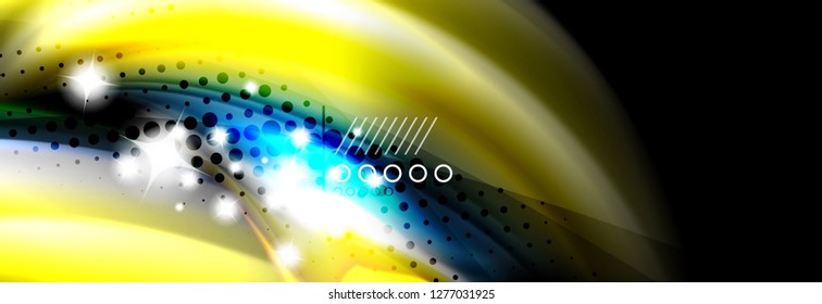 Fluid liquid wave pattern, vector background