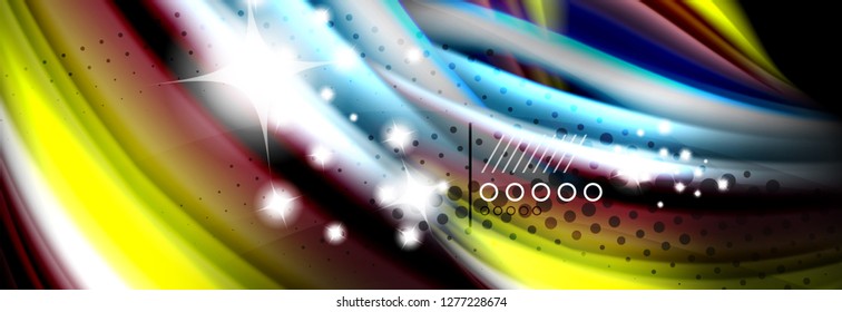 Fluid liquid wave pattern, vector background