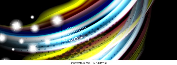 Fluid liquid wave pattern, vector background