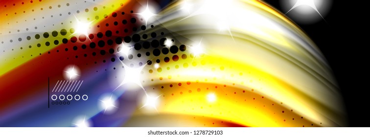 Fluid liquid wave pattern, vector background