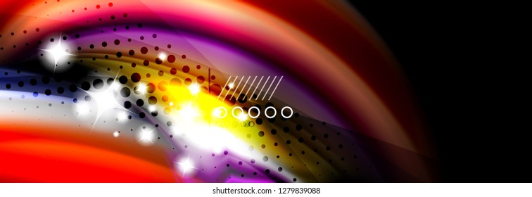 Fluid liquid wave pattern, vector background