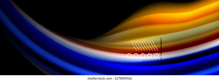 Fluid liquid wave pattern, vector background