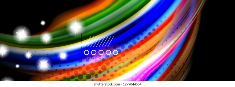 Fluid liquid wave pattern, vector background