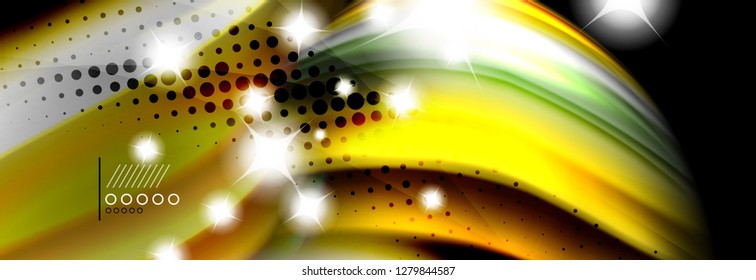 Fluid liquid wave pattern, vector background