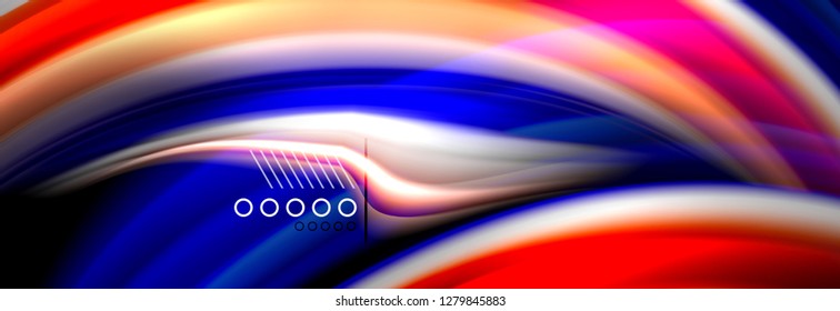 Fluid liquid wave pattern, vector background
