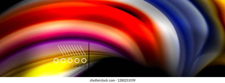 Fluid liquid wave pattern, vector background