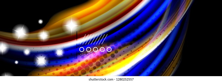 Fluid liquid wave pattern, vector background