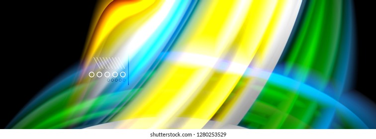 Patrón de ondas líquidas fluidas, fondo vectorial