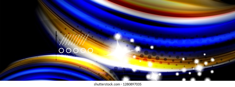 Fluid liquid wave pattern, vector background