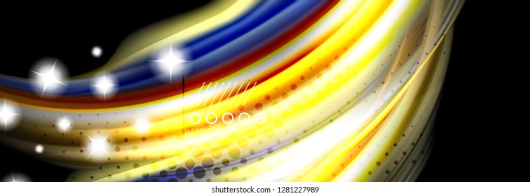 Fluid liquid wave pattern, vector background