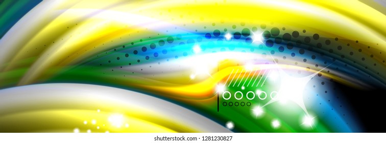 Fluid liquid wave pattern, vector background