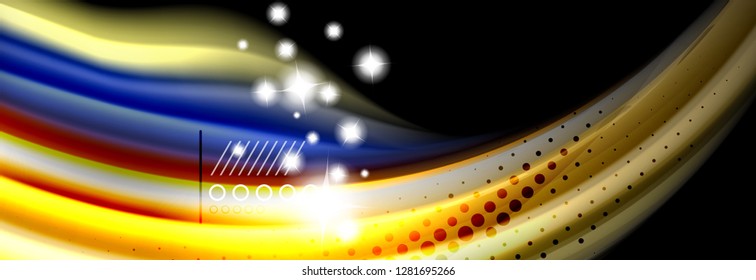 Fluid liquid wave pattern, vector background