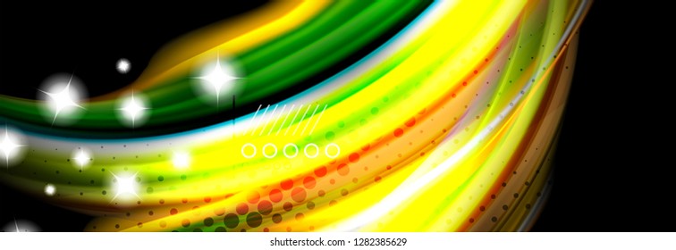 Fluid liquid wave pattern, vector background