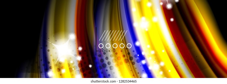 Fluid liquid wave pattern, vector background
