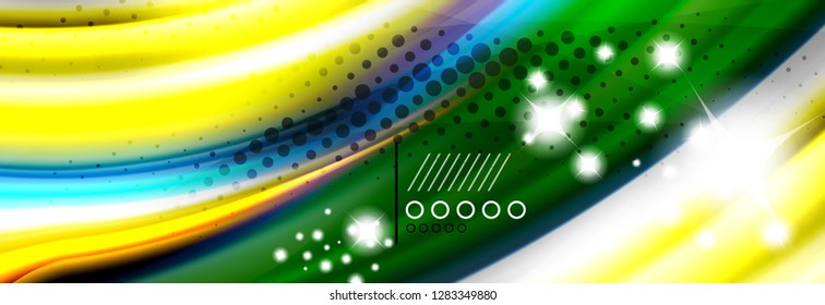 Fluid liquid wave pattern, vector background