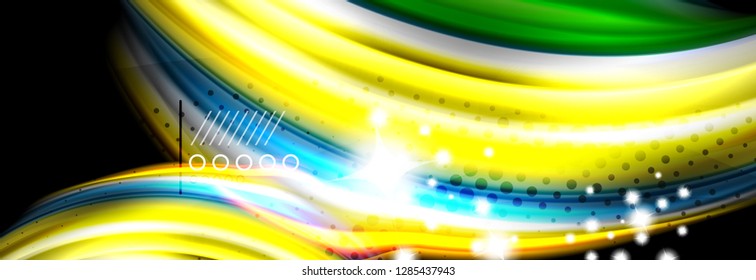 Fluid liquid wave pattern, vector background