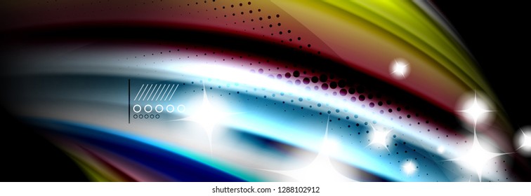 Fluid liquid wave pattern, vector background