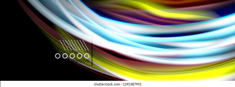 Fluid liquid wave pattern, vector background