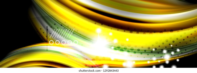 Fluid liquid wave pattern, vector background