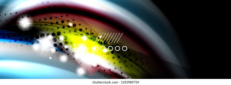 Fluid liquid wave pattern, vector background