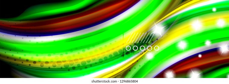 Fluid liquid wave pattern, vector background
