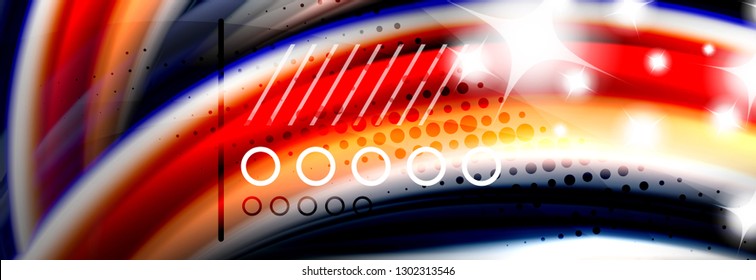 Fluid liquid wave pattern, vector background