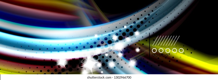 Fluid liquid wave pattern, vector background