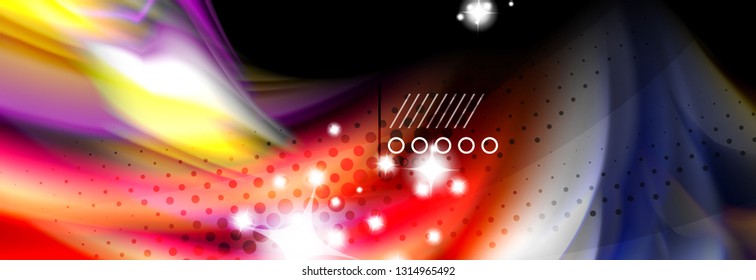 Fluid liquid wave pattern, vector background
