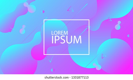 Fluid, liquid, wavy, gradient, flowing, dynamic shape background. Colorful geometric background. Fluid shapes composition.