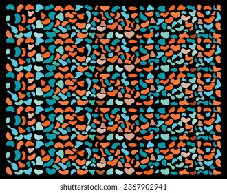 Flüssigkeiten. Blob formen organischen Satz. Der Farbwürfel fällt mit einfachen Formen. Kiesel, Tintenfisch, Tropfen und Steinsilhouetten. Sammlung von Farbe Flüssigkeit schwarzen Fleck unregelmäßige Form. Vektorgrafik