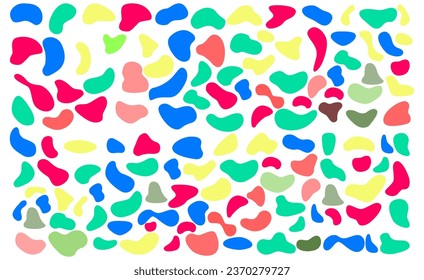 Flüssigkeiten. Blob-förmiger organischer Satz. Schwarzer Würfel fällt einfache Formen. Kiesel, Tintenfisch, Tropfen und Steinsilhouetten. Sammlung von Farbe Flüssigkeit schwarzen Fleck unregelmäßige Form. Vektorgrafik
