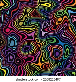 Liquide Farben psychedelische Designs Muster Schöner abstrakter Hintergrund für Kunstprojekte, Karten, Business, Poster. Abstrakte Illustrationsdesign für Stoff , Druck, Deckel, Banner und Einladung
