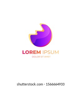 Fluid logo design with mix color gradient for rebranding and start new business. Modern style. Vector Illustration EPS 10