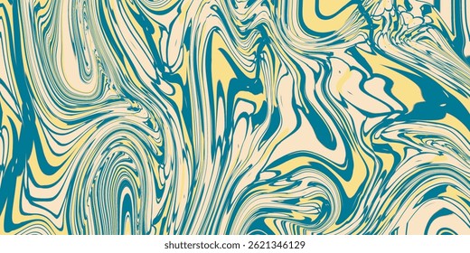 Textura fluida de mármol en tonos verdes y amarillos
