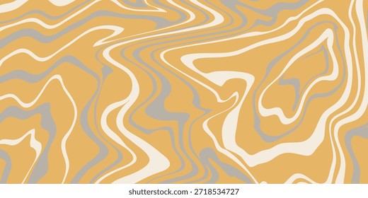 Um fundo abstrato marmoreado fluido com padrões de redemoinho de laranja, creme e sutis elementos cinzas.