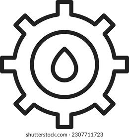 Imagen vectorial de icono Mecánica de Fluidos. Adecuado para aplicaciones web móviles y medios de impresión.