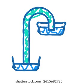 fluid mechanics mechanical engineer doodle icon sketch vector. fluid mechanics mechanical engineer sign. isolated symbol illustration