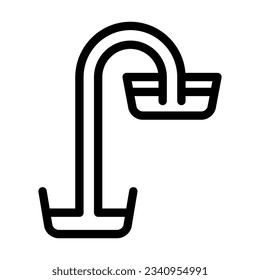 fluid mechanics mechanical engineer line icon vector. fluid mechanics mechanical engineer sign. isolated contour symbol black illustration