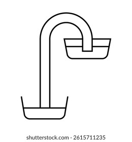 fluid mechanics mechanical engineer line icon vector. fluid mechanics mechanical engineer sign. isolated contour symbol black illustration