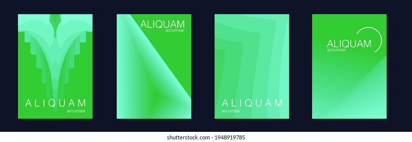 Fluid Minimal Cover. 1990 Paper Gradient Backdrop. Luxury Abstract Brochure. Liquid Texture for Foil Label. Blue and Green Set of Vector Backgrounds for Business Flyers. Vintage Design