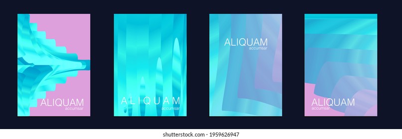 Fluid Minimal Cover. Crimson Red 1990 Paper Gradient Backdrop. Luxury Abstract Brochure. Liquid Texture for Foil Label. Set of Vector Backgrounds for Business Flyers. Vintage Design