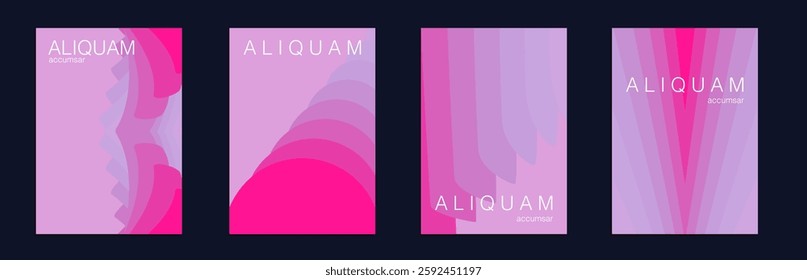 Fluid Minimal Cover. Crimson Red 1990 Paper Gradient Backdrop. Vintage Design Luxury Abstract Brochure. Liquid Texture for Foil Label. Set of Vector Backgrounds for Business Flyers.