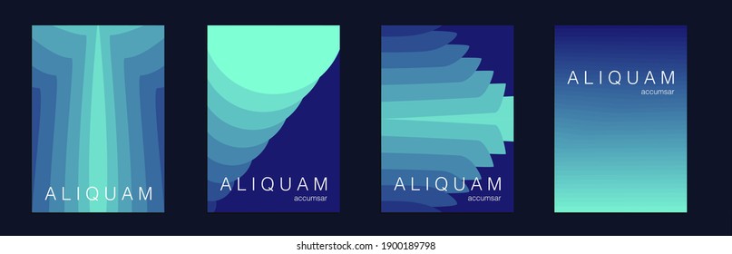 Fluid Minimal Cover. Liquid Texture for Foil Label. Vintage Cosmic Design. Set of Vector Backgrounds for Business Flyers. 1990 Paper Gradient Backdrop. Luxury Abstract Brochure. Metallic Gold Blue
