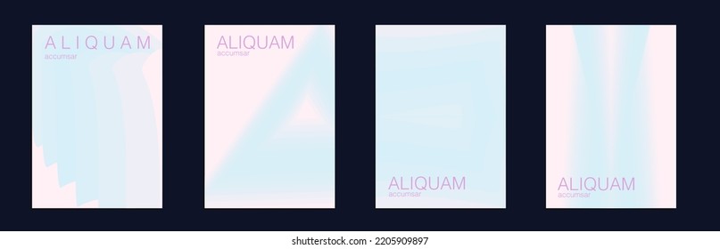 Fluid Minimal Cover. Set of Vector Backgrounds for Business Flyers. Luxury Abstract Brochure. Liquid Texture for Foil Label. 1990 Paper Gradient Backdrop. Blue and Red Vintage Design