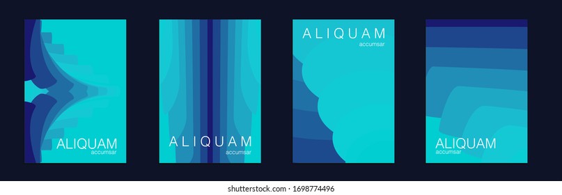 Fluid Minimal Designs. Abstract Vector Template. Classic Blue and Indigo Business Background. Geometric Liquid Texture. Vintage Paper Gradient Texture. Light Stylish Luxury Flyer.