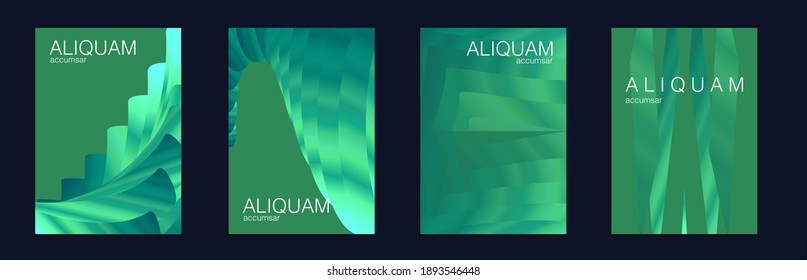 Fluid Minimal Designs. Abstract Vector Template. Vintage Paper Gradient Texture. Light Stylish Luxury Flyer. Business Background. Geometric Liquid Texture. Classic Blue and Green