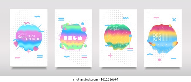 Fluid Minimal Elements. Modern Graphic Background. Colorful Liquid Poster. Graphic Design Template. Modern Liquid Color. Minimal Graphic Background. Vector Cover Template.