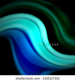 Fluid mixing colors vector wave abstract background design. Colorful mesh waves. Vector illustration